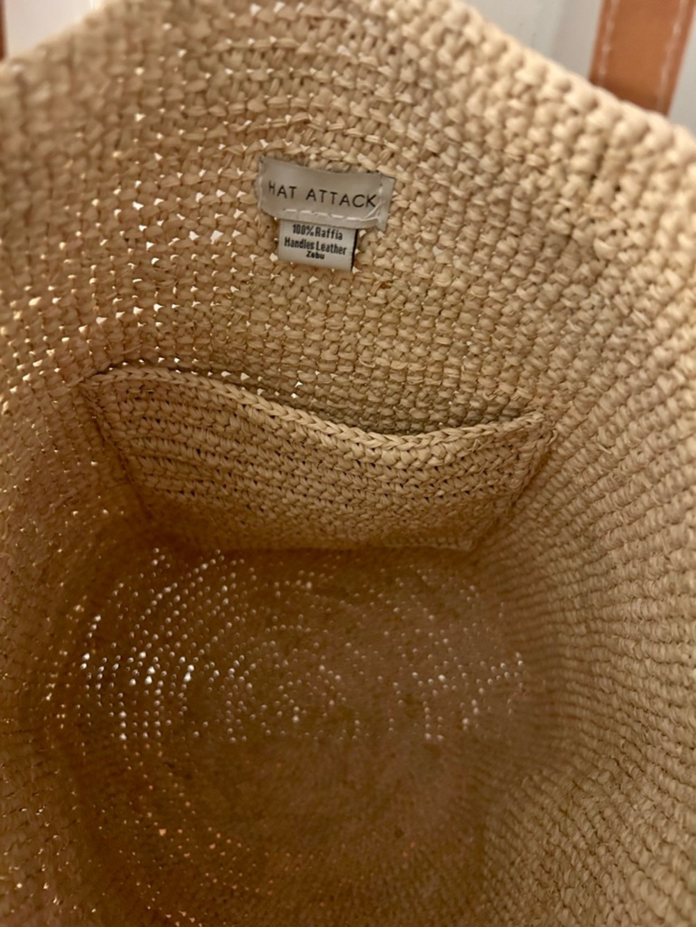 Hat Attack Rafia Tote - Picture 4 of 5